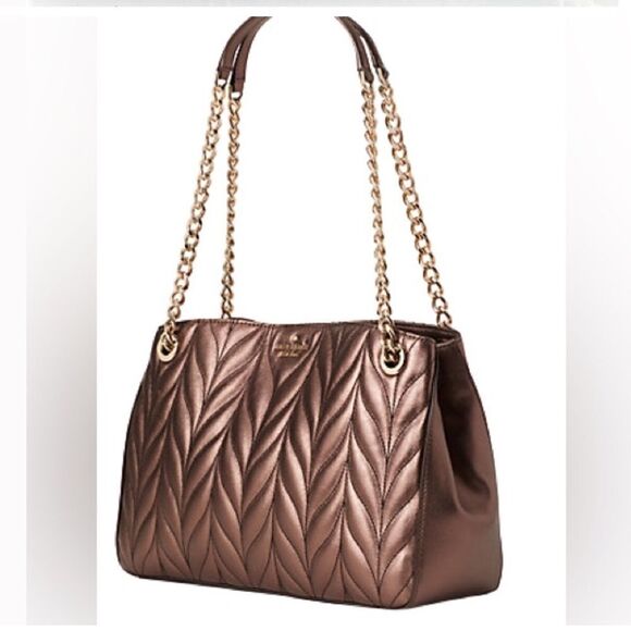 kate spade Handbags - NWOT Kate Spade Briar Lane Medium Convertible Shoulder Bag Metallic Oak $459